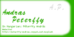 andras peterffy business card