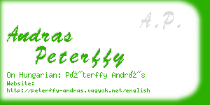 andras peterffy business card